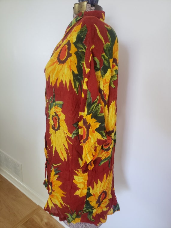 Vintage Point One Classics Sunflower Shirt --- Re… - image 4