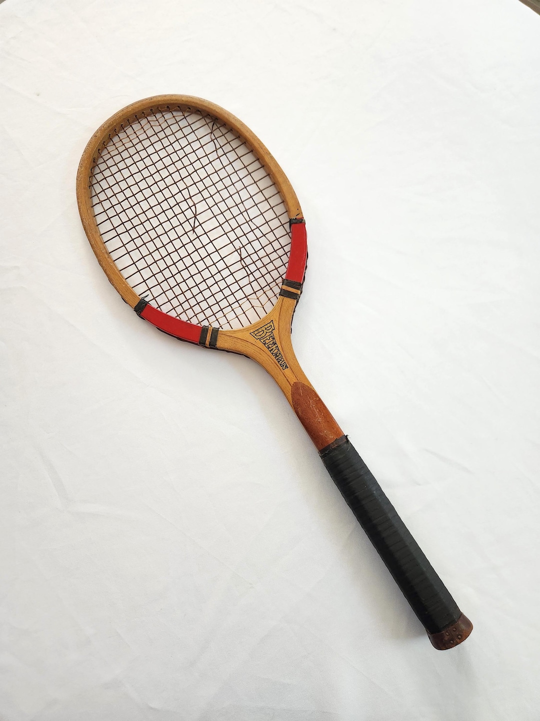 Battistone Racket Vintage Beekman W. H. Brine Co. Wooden Tennis Racket --- Antique 1920s ...