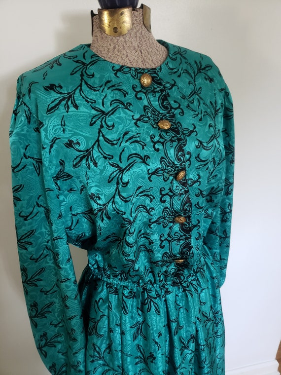 Vintage Lady Carol of New York Blue-Green with Bl… - image 7