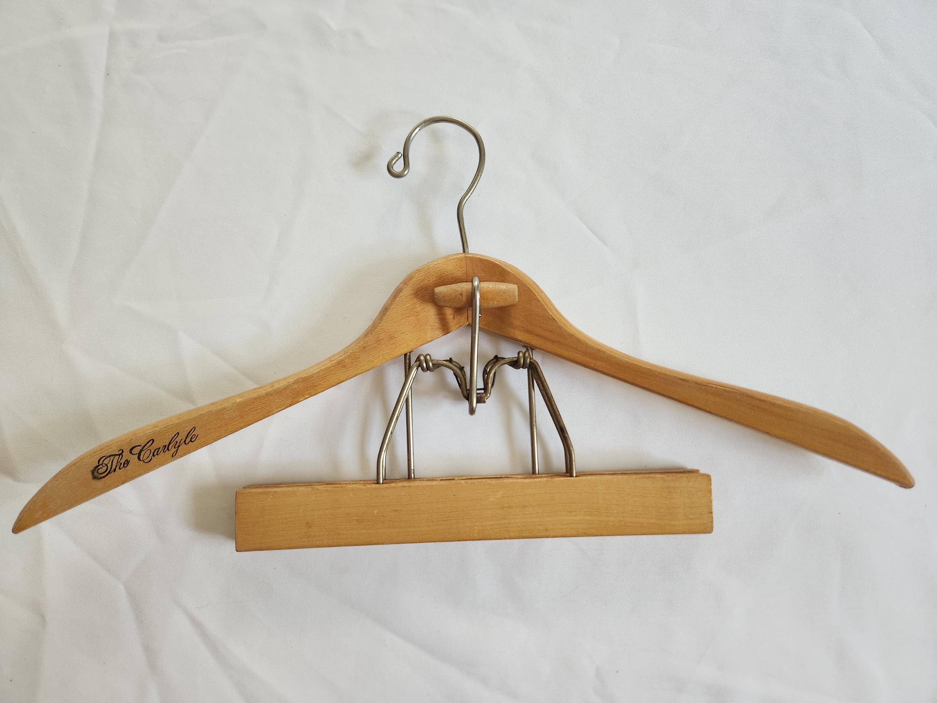 Vintage the Carlyle Hotel Wood and Metal Jacket & Pants Clamp