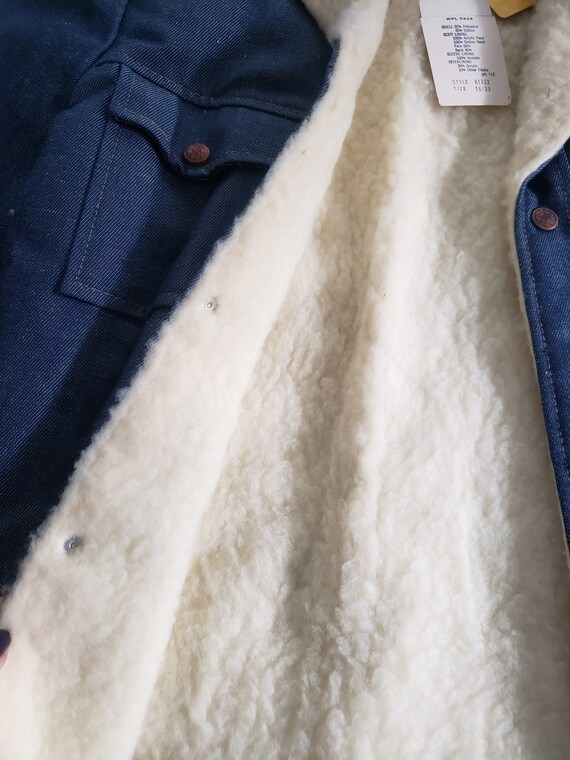 Vintage Denim & Faux Sherpa Fleece Lined Jacket -… - image 8