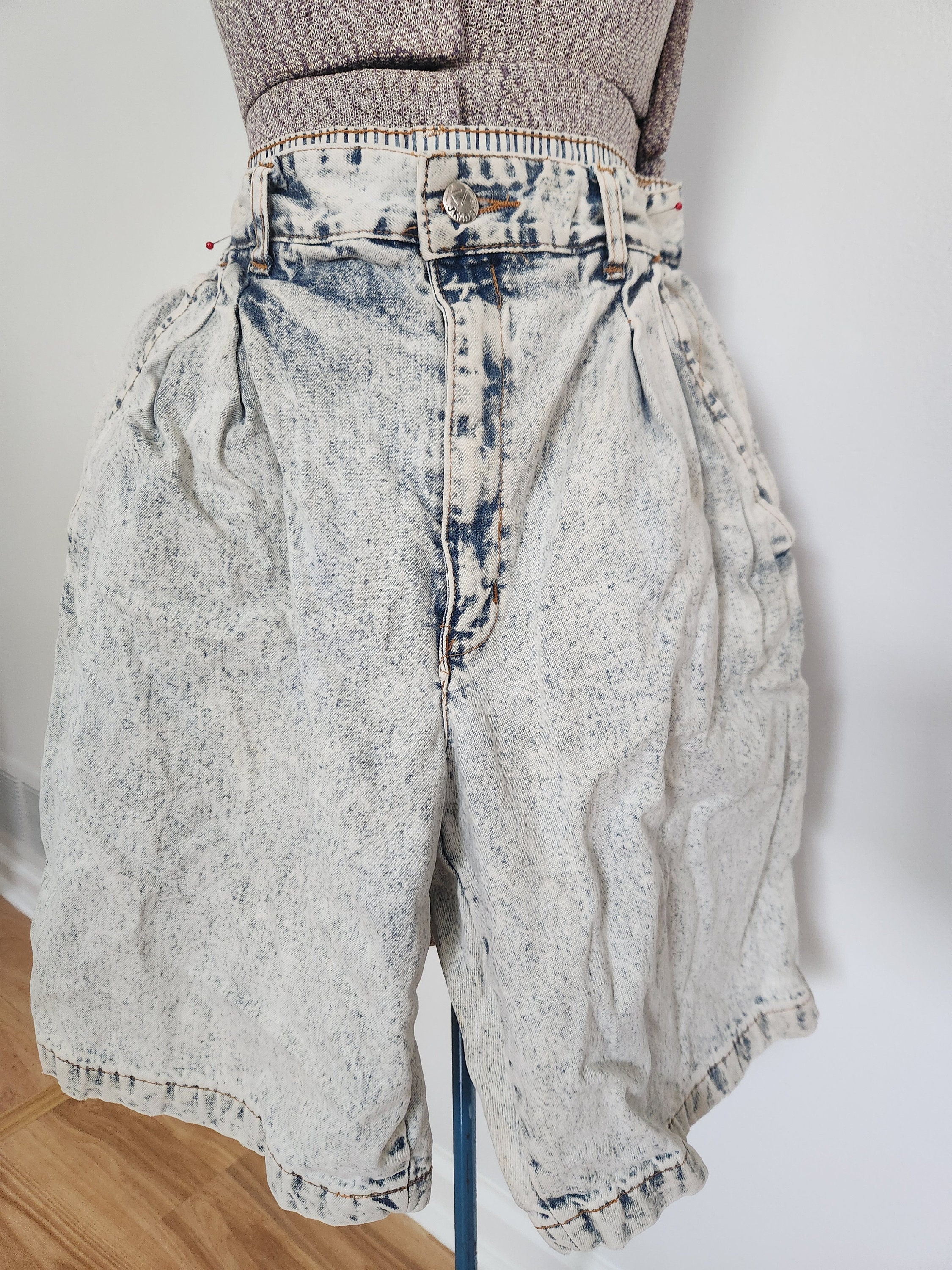 【KOOLOSET】Vintage Dirty Oil Bermuda Denim Wholesale 80's/90's Women's Denim Shorts — THRIFT VINTAGE