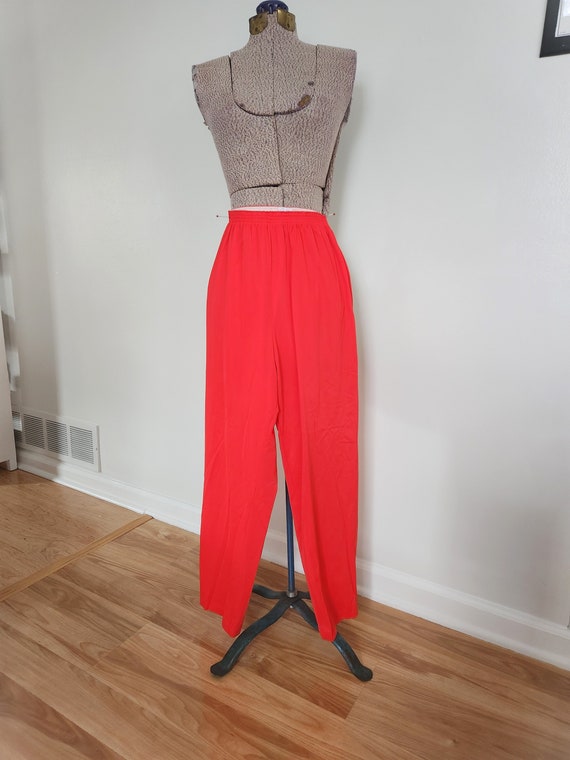 Vintage Vanity Fair Salmon Red Pajama Pants --- R… - image 1