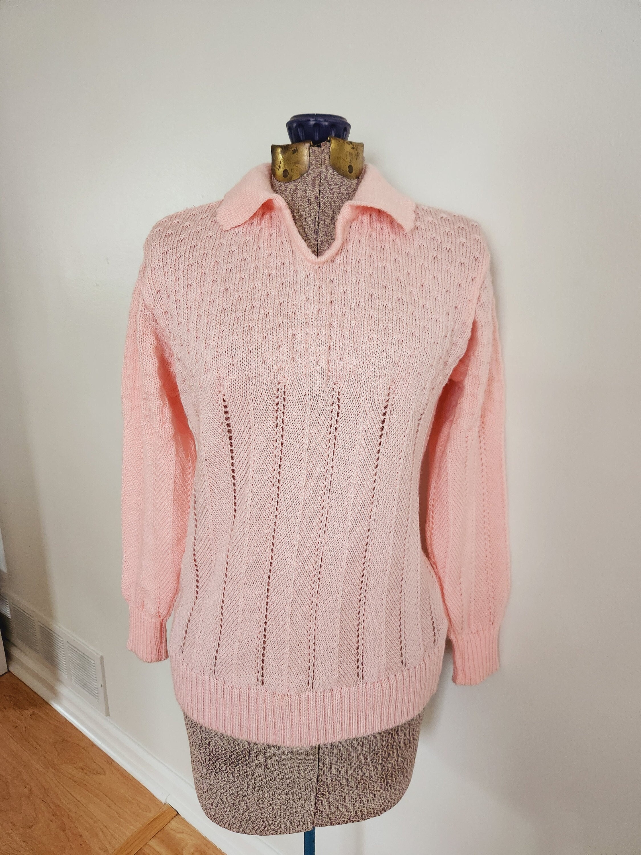 Vintage Maglificio San Domenico Italian Pink Acrylic Sweater