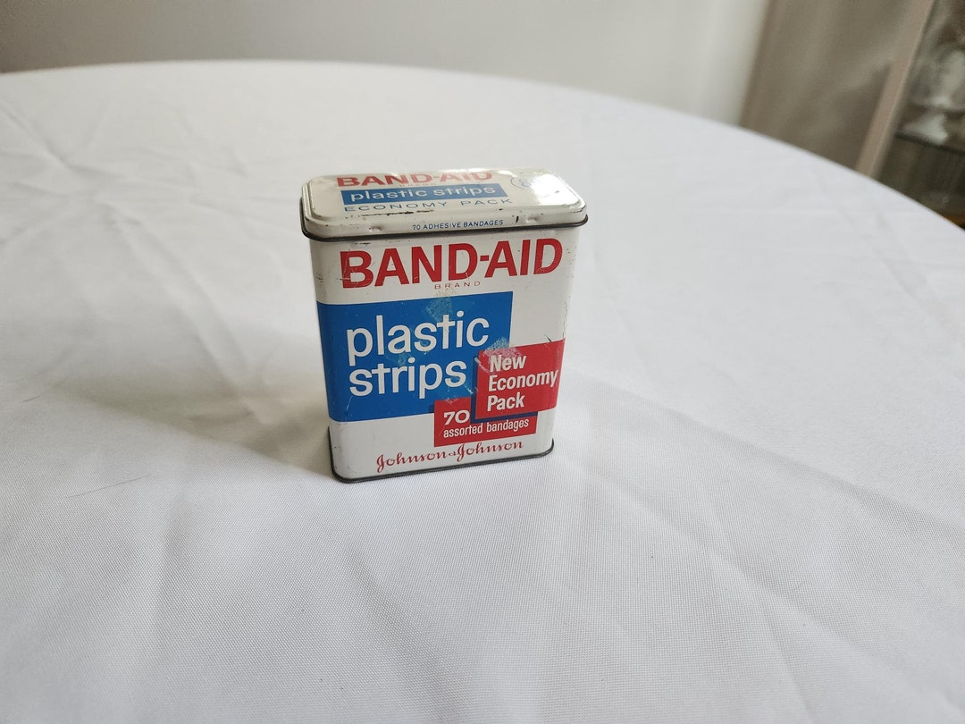 Johnson & Johnson 73 Band-Aid Vintage Boîte Métal Étain Imperméable