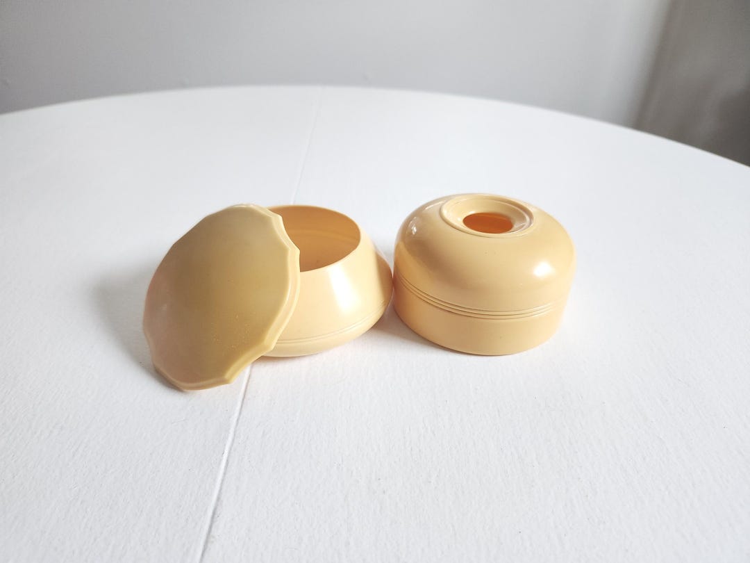 Pyralin Box Antique Dubarry Pyralin Celluloid Light Cream Yellow Powder Jar & Hair ...