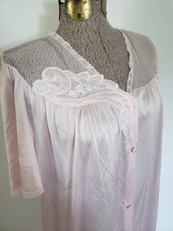 Vintage Vanity Fair Pale Pink Robe --- Retro 1950… - image 7