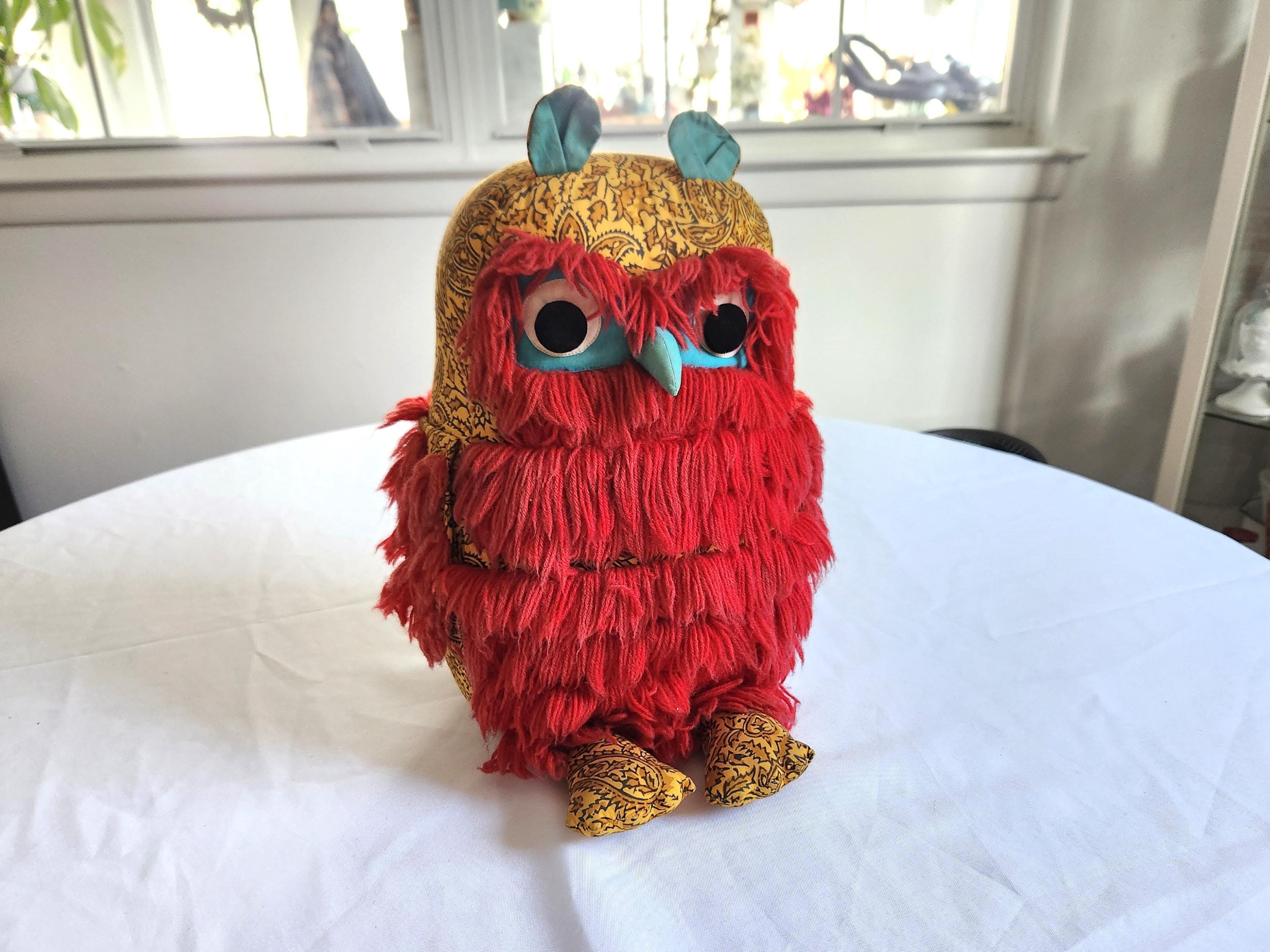 Vintage Design Thai Bangkok New York Plushie Owl Animal --- Retro Groovy Unique Wise Old Spirit Stuf