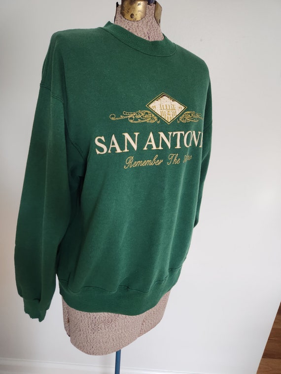 Vintage San Antonio Pine Green Sweatshirt - Remeb… - image 10