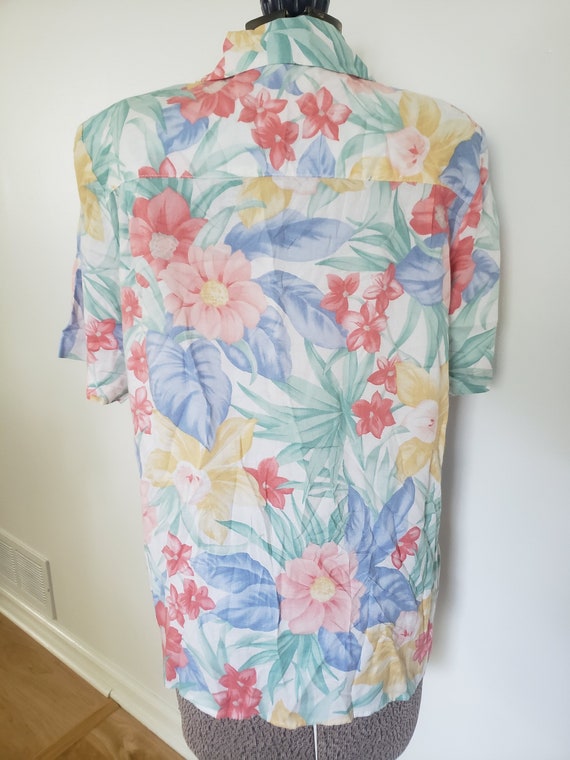 Vintage Alfred Dunner Colorful Hawaiian Floral Sh… - image 5