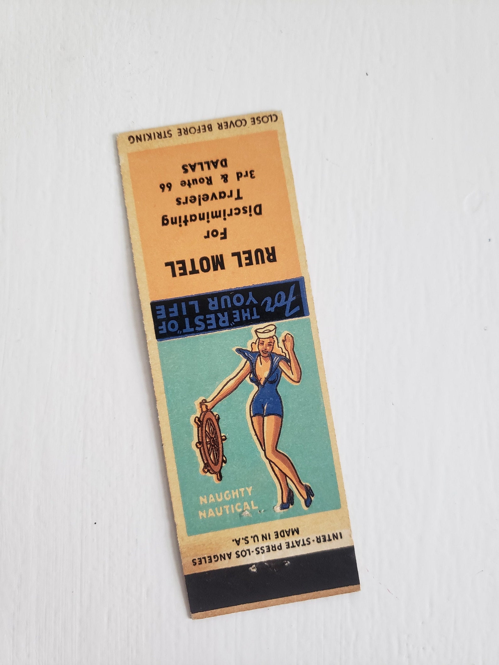 Vintage Girlie Pinup Matchbook Cover Naughty Nautical Etsy