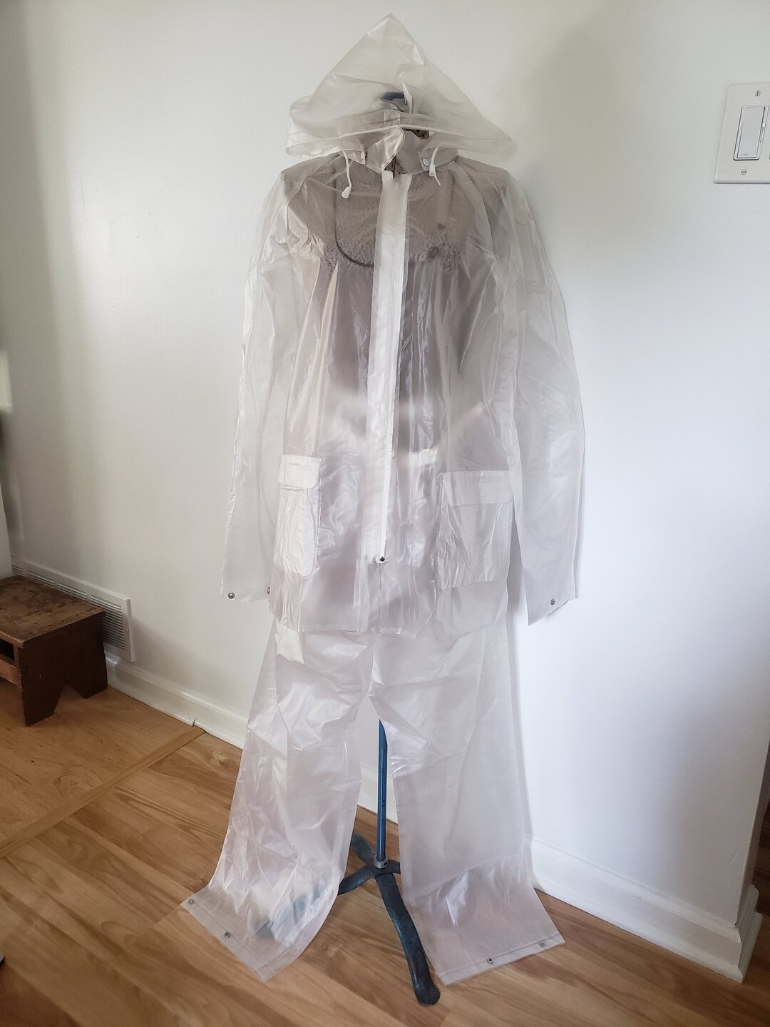 Vintage Totes Clear Vinyl Rain Suit Jacket & Pants Set Etsy