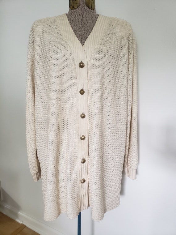 Vintage Ruth Norman New York Cream Light Beige Sw… - image 1