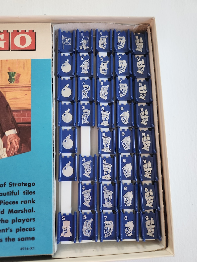 Stratego Ranks Vintage Stratego Board Game - INCOMPLETE - Retro 1970s Milton Bradley ...