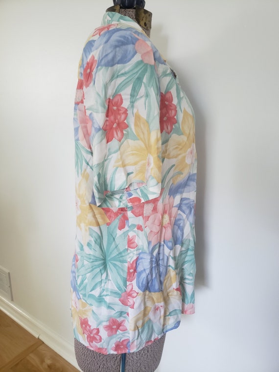 Vintage Alfred Dunner Colorful Hawaiian Floral Sh… - image 6