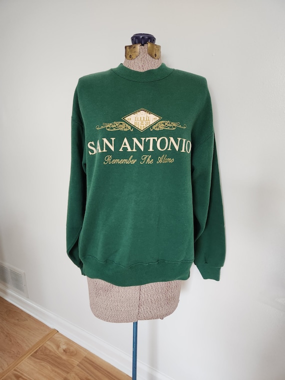 Vintage San Antonio Pine Green Sweatshirt - Remeb… - image 1