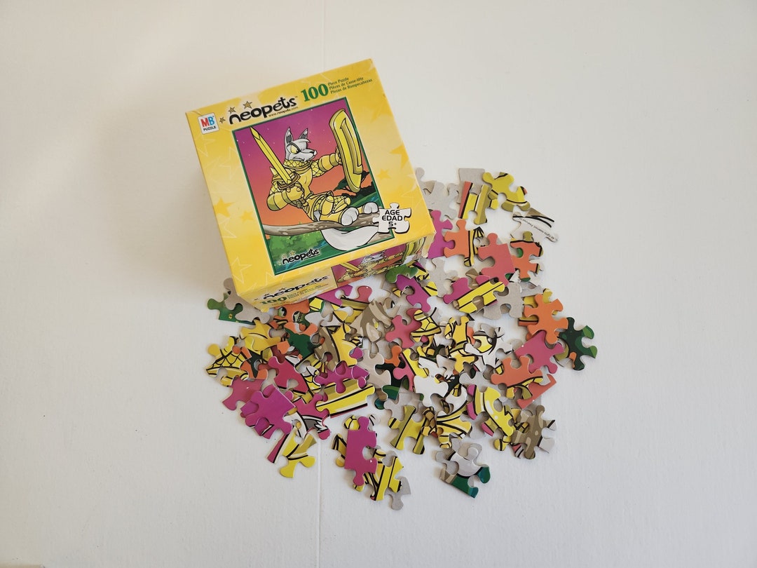 Vintage Neopets Lupe Knight Jigswa Puzzle 100 Pieces Retro 2000s