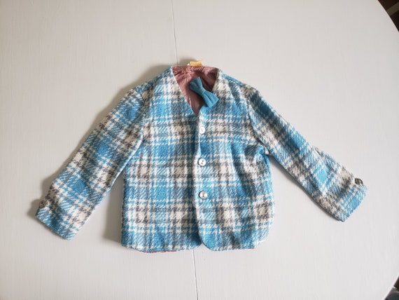 Vintage Jack and Jill Togs Tweed Plaid Jacket ---