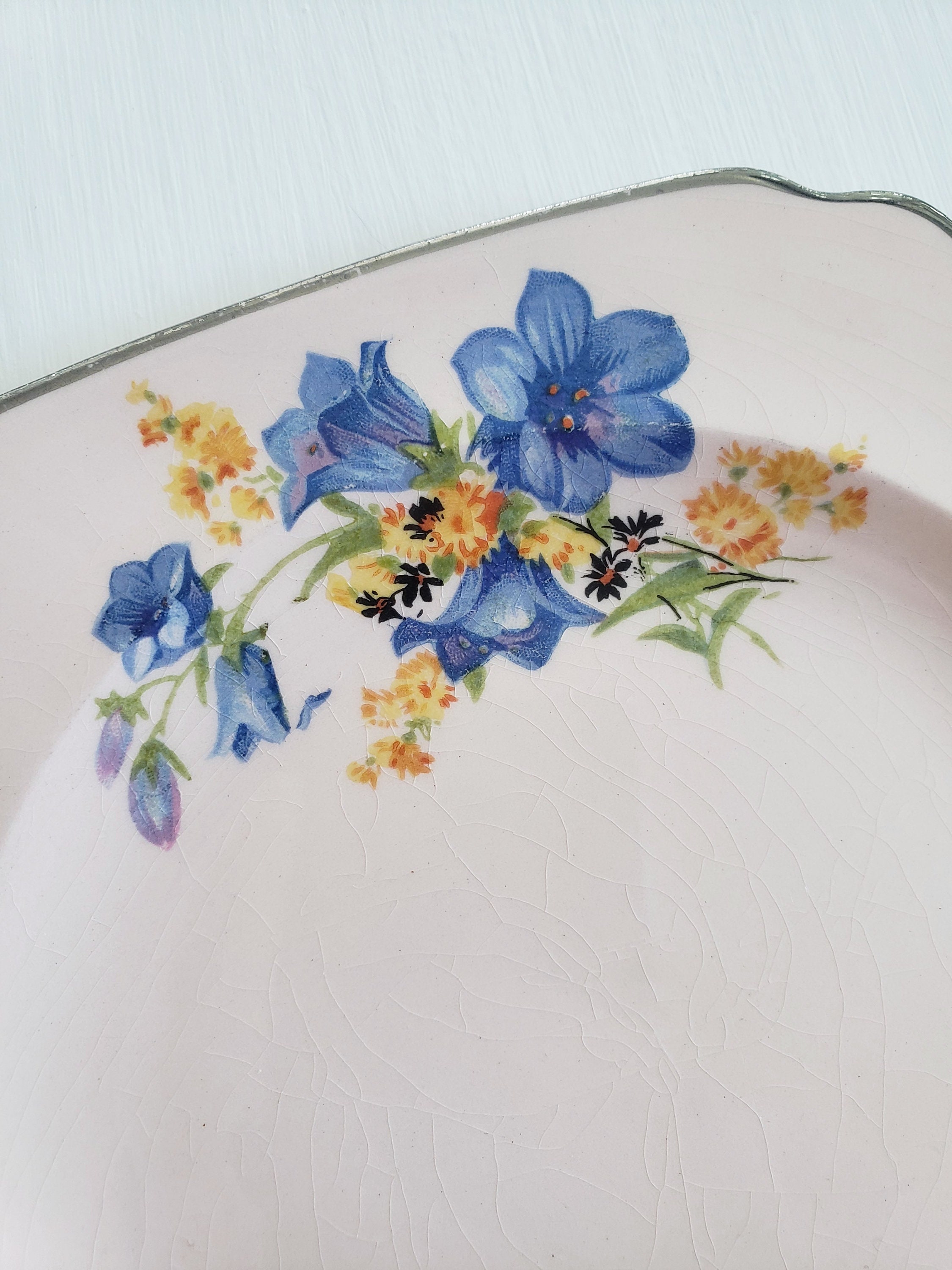 Vintage Shell Pink Ware by Limoges China Co. Blue Bell 3M133