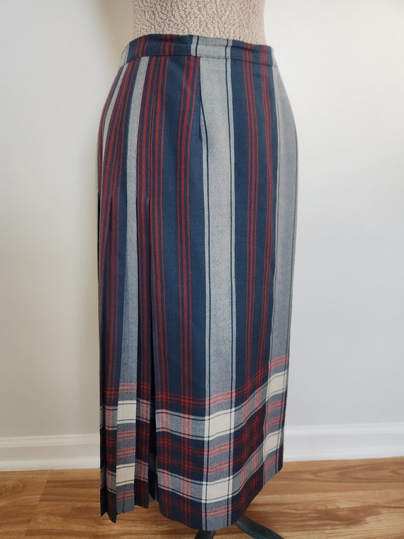 Vintage Aljean Canada Pure Virgin Wool Striped Pl… - image 8