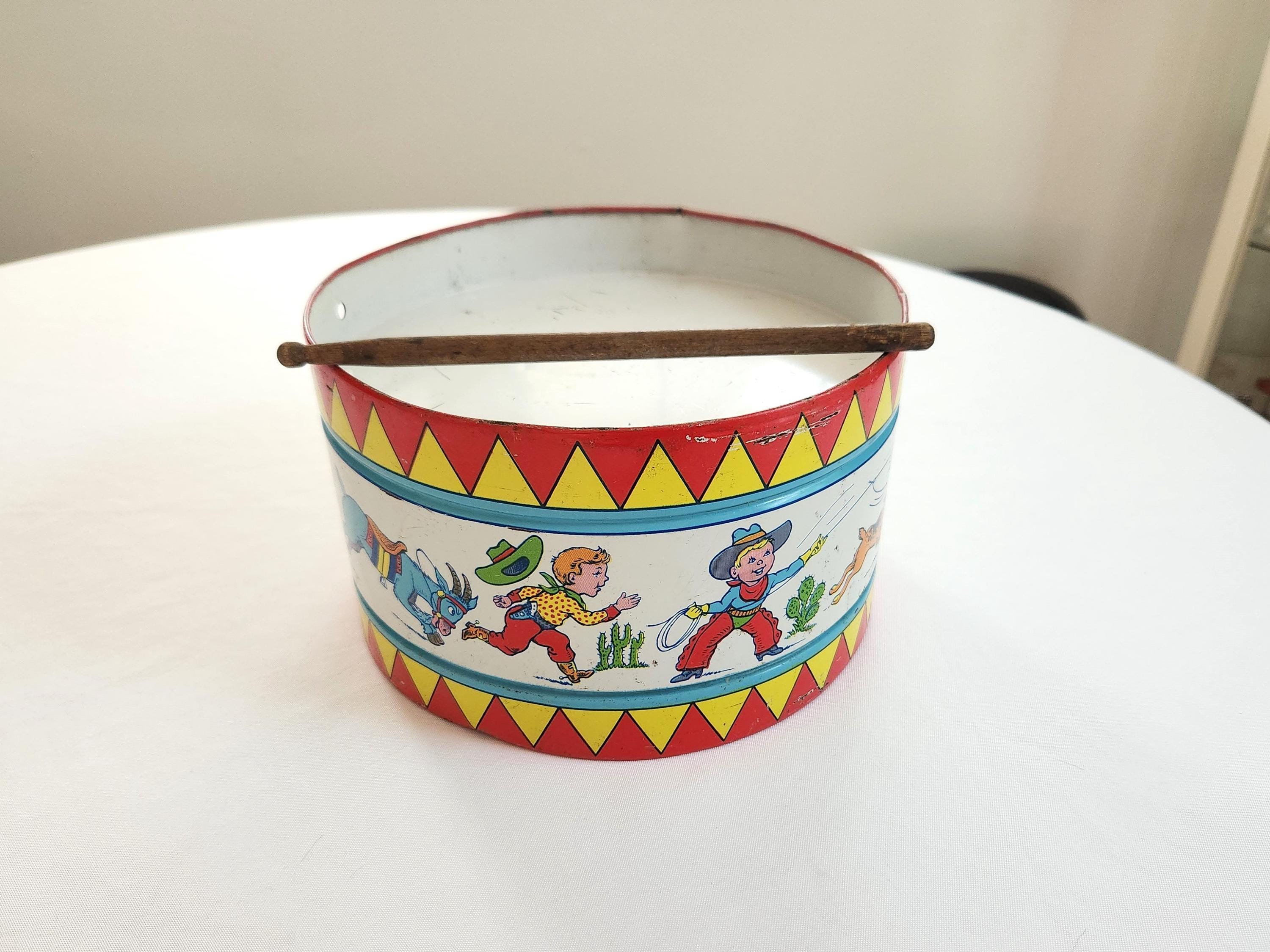 Vintage Toy Drums - Etsy