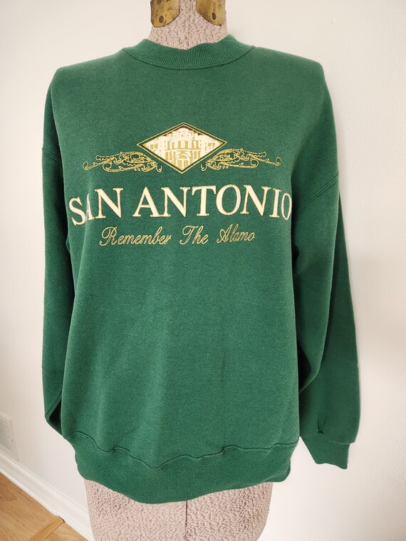 Vintage San Antonio Pine Green Sweatshirt - Remeb… - image 2