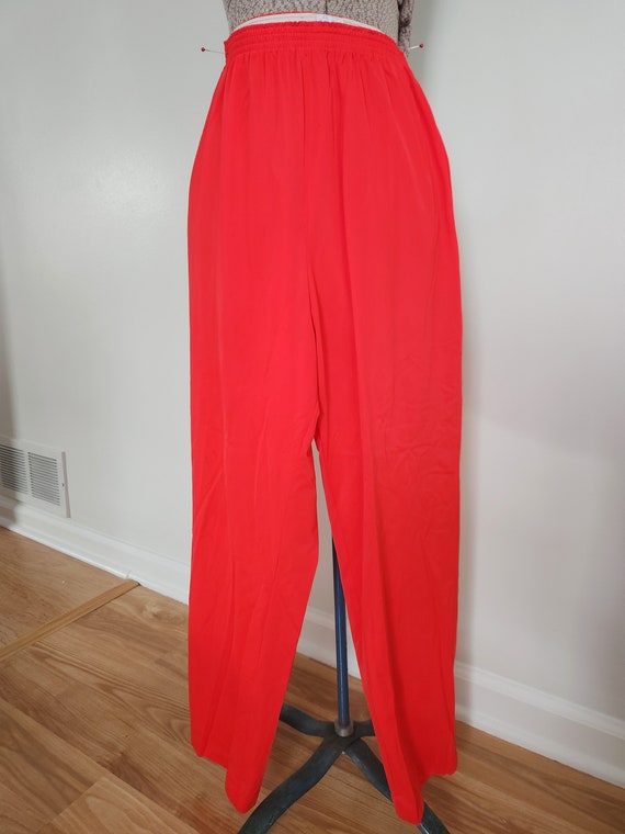 Vintage Vanity Fair Salmon Red Pajama Pants --- R… - image 3