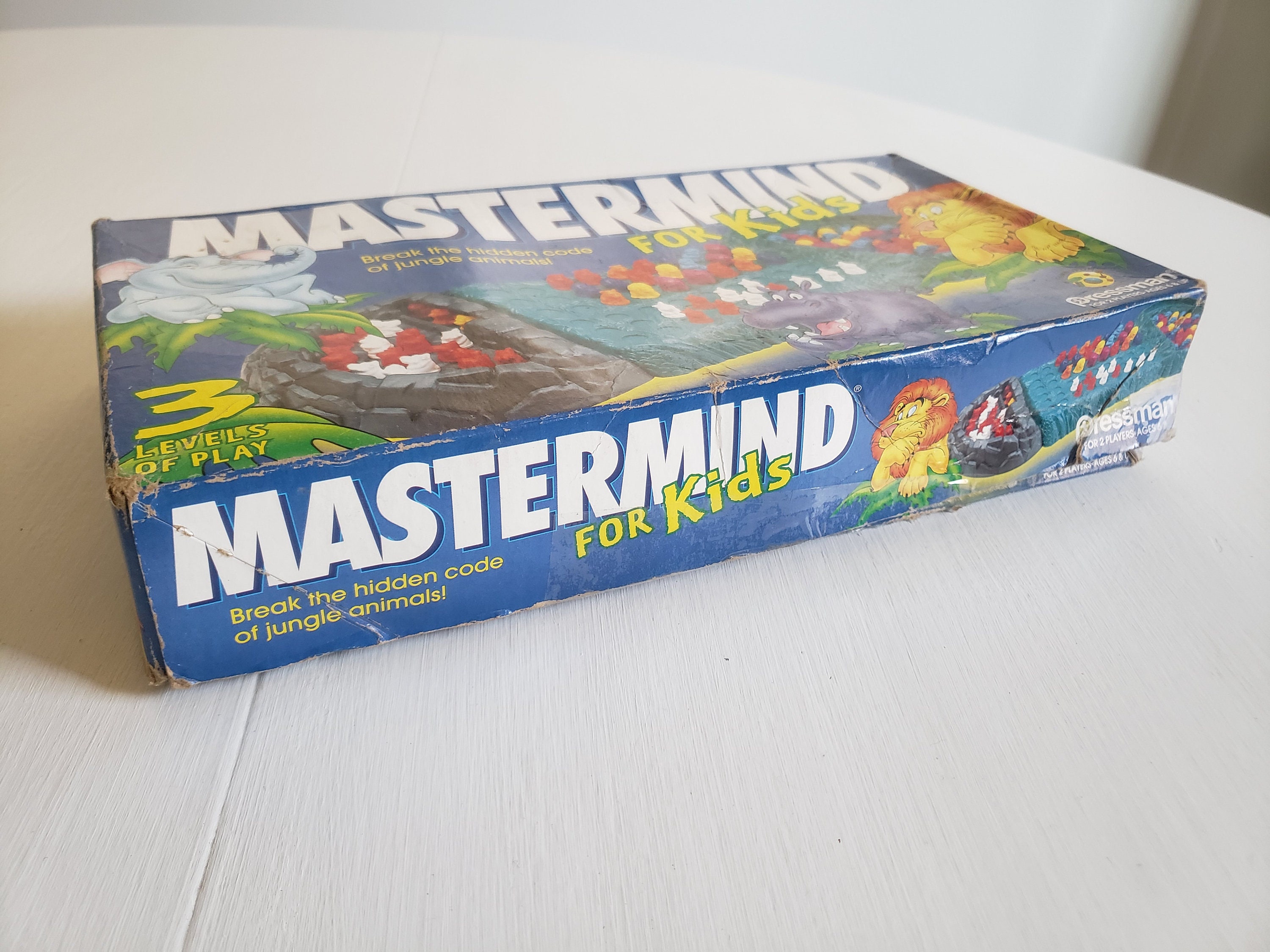 Vintage Mastermind for Kids Game Retro 1990's Pressman Classic Strategy  Brain Games for Two Break the Code Secret Agent Master Mind 