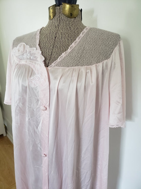 Vintage Vanity Fair Pale Pink Robe --- Retro 1950… - image 3