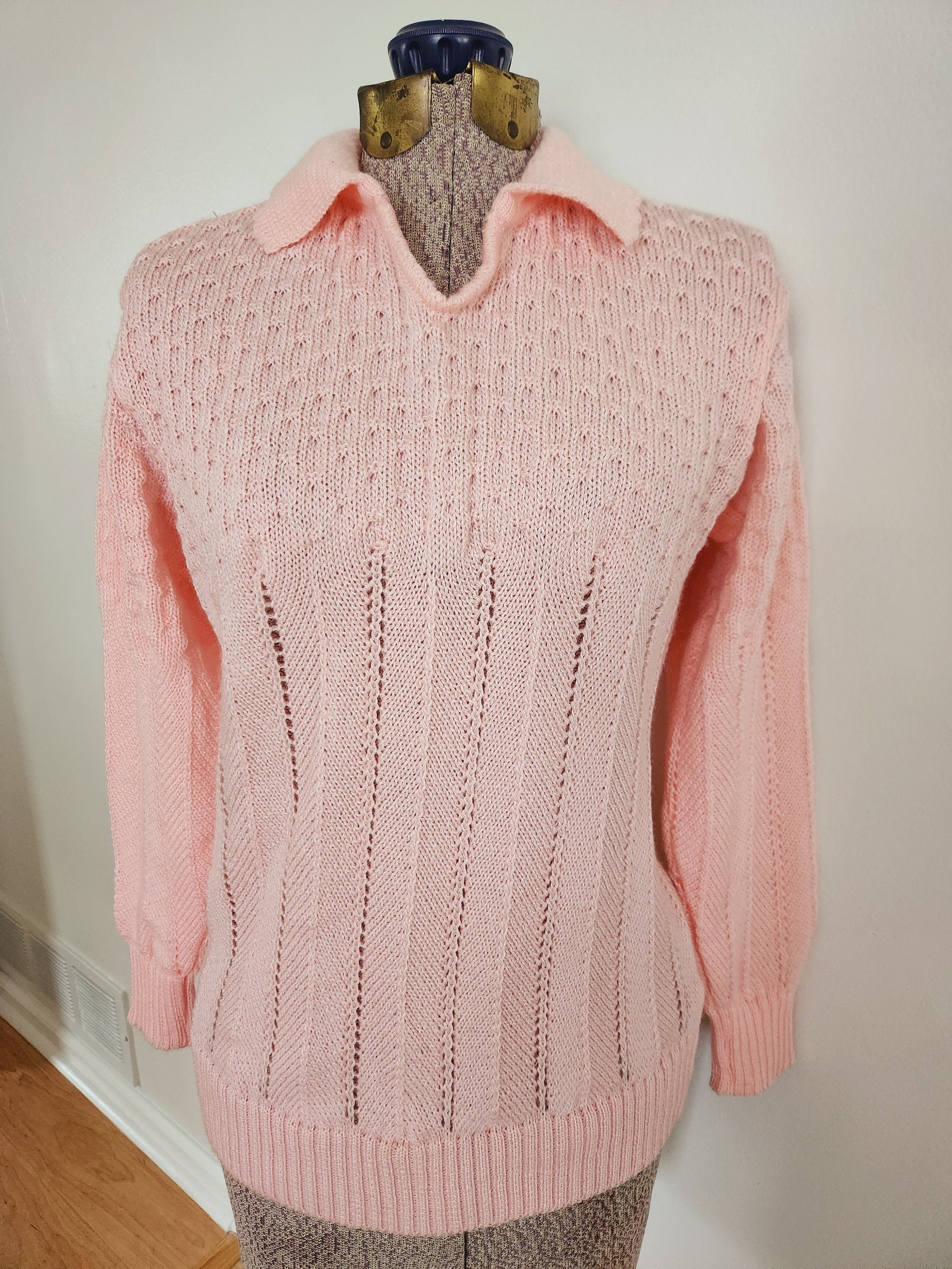 トップス ONE FIFTH/MY VINTAGE COLLEGE KNIT 1952 OCUH Grandpa Sweater Striped Sweater Women Ribbed Knit