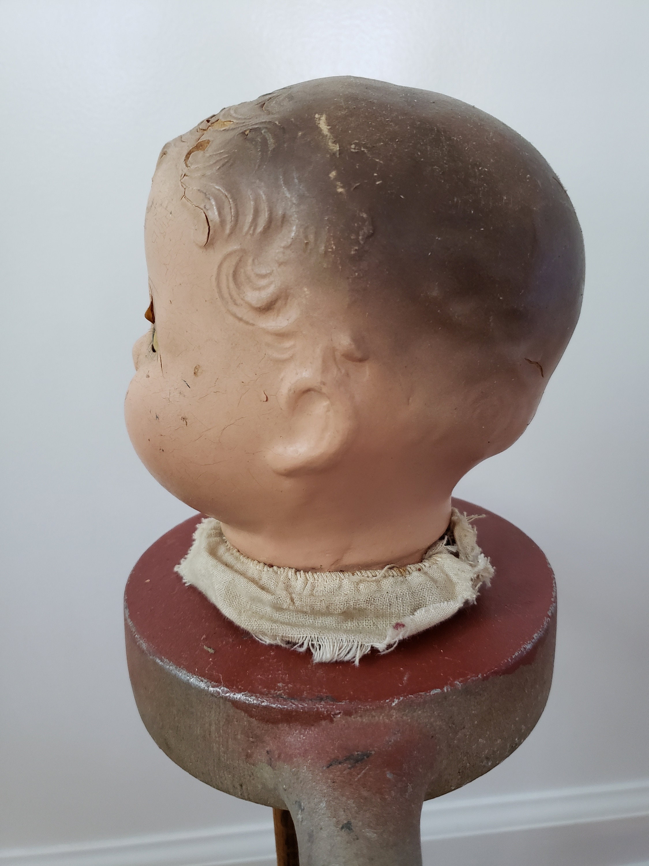 Vintage Baby Doll Head Found Folk Art Sculpture Antique Etsy
