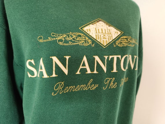 Vintage San Antonio Pine Green Sweatshirt - Remeb… - image 3