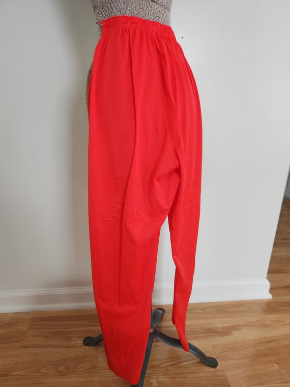 Vintage Vanity Fair Salmon Red Pajama Pants --- R… - image 7