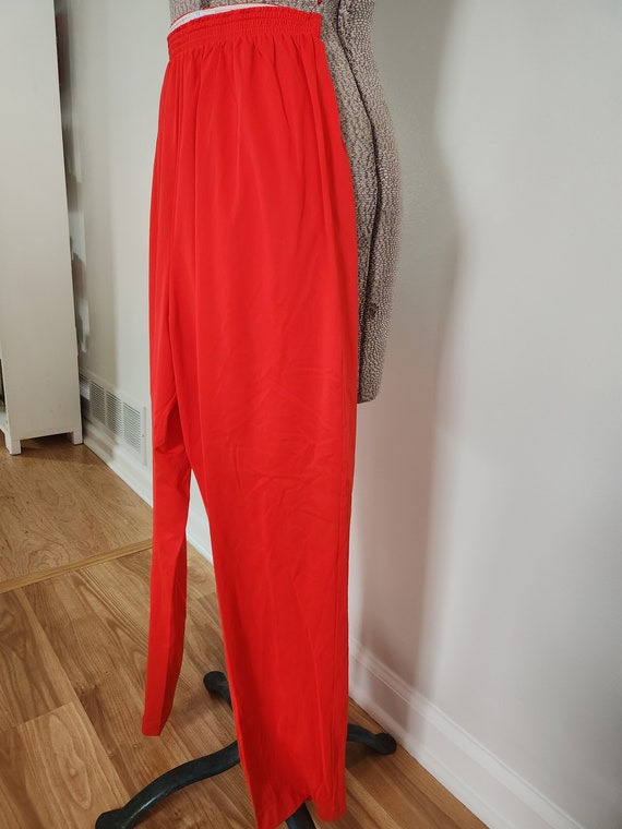 Vintage Vanity Fair Salmon Red Pajama Pants --- R… - image 5