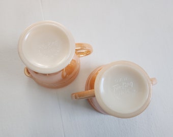 Creamware Pulser ジャンク品 Vintage Fire-king Oven Ware Orange Lustreware Sugar Bowl
