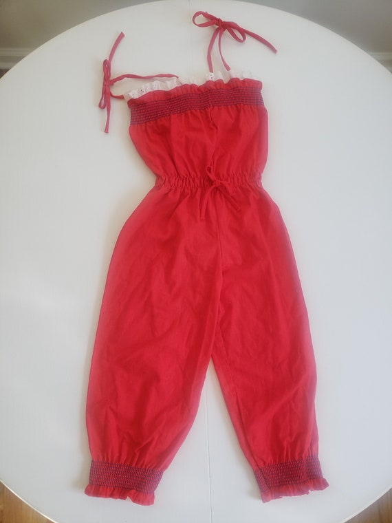 Vintage Red Tube Top Spaghetti Strap Children's Ro