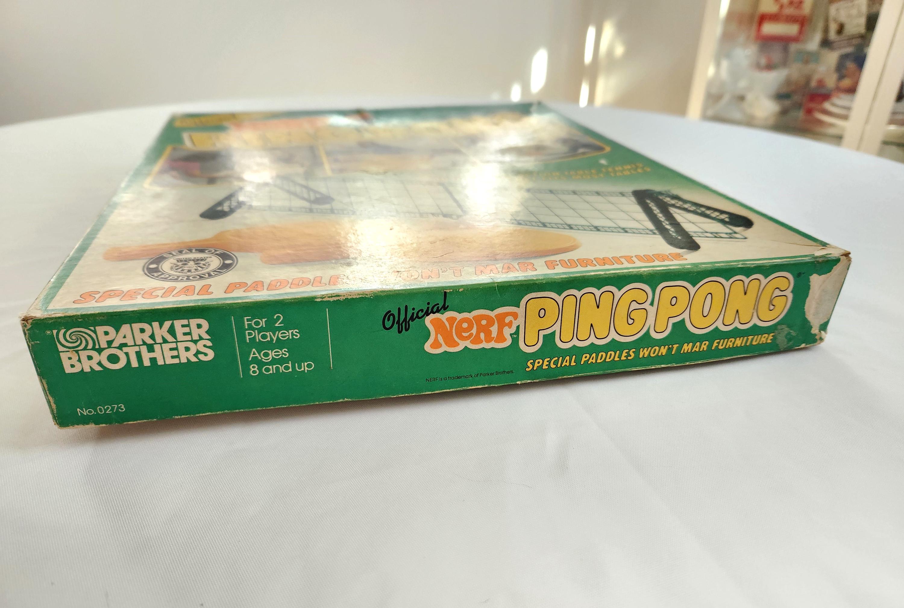 Vintage Official Nerf Ping Pong --- Retro 1980s Parker Brothers