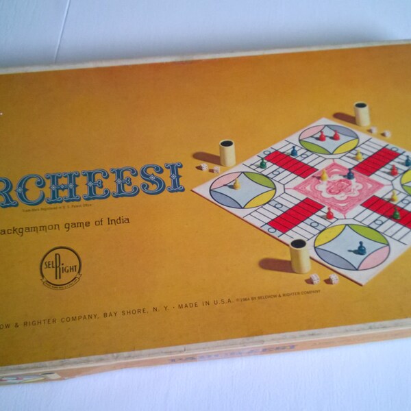 Vintage Parcheesi 1964 Gold Seal Edition Board Game