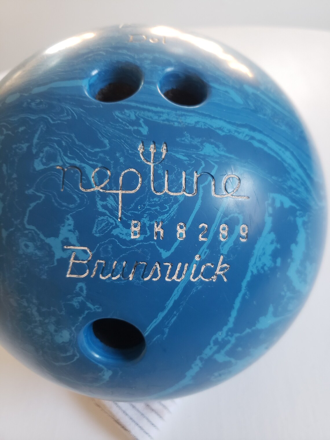Vintage Brunswick Neptune Marbled Blue Bowling Ball 12.5 Lbs Etsy