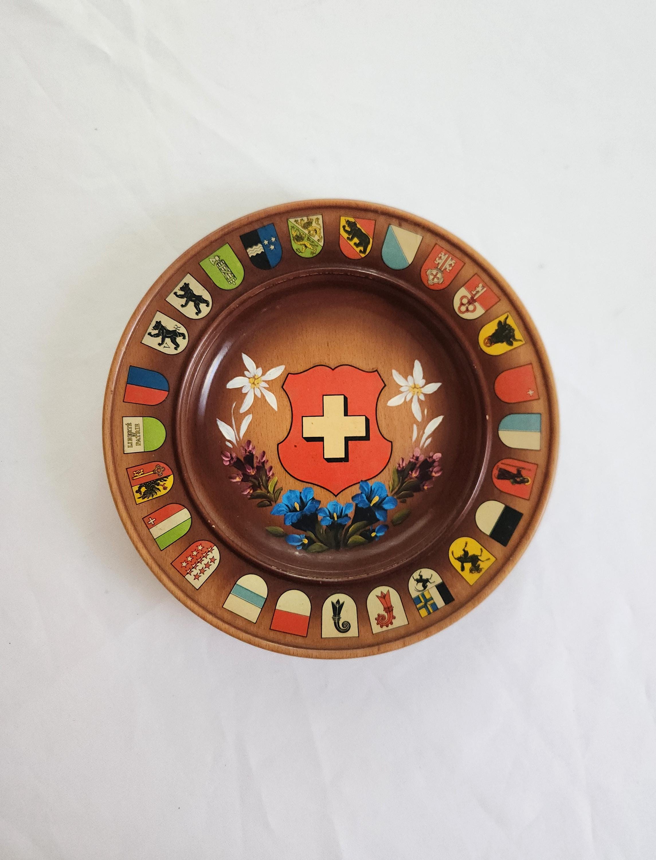 Vintage Swiss Plate - Etsy