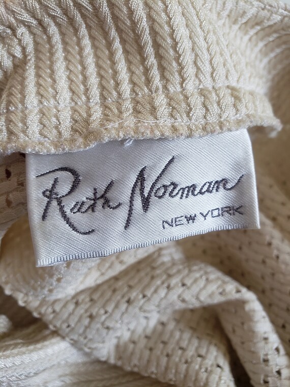 Vintage Ruth Norman New York Cream Light Beige Sw… - image 7