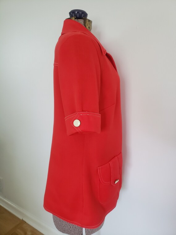 Vintage Butte Knit Cherry Red Suit Jacket Style B… - image 6