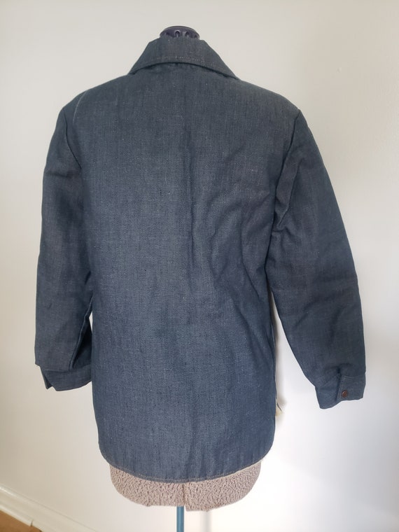 Vintage Denim & Faux Sherpa Fleece Lined Jacket -… - image 5