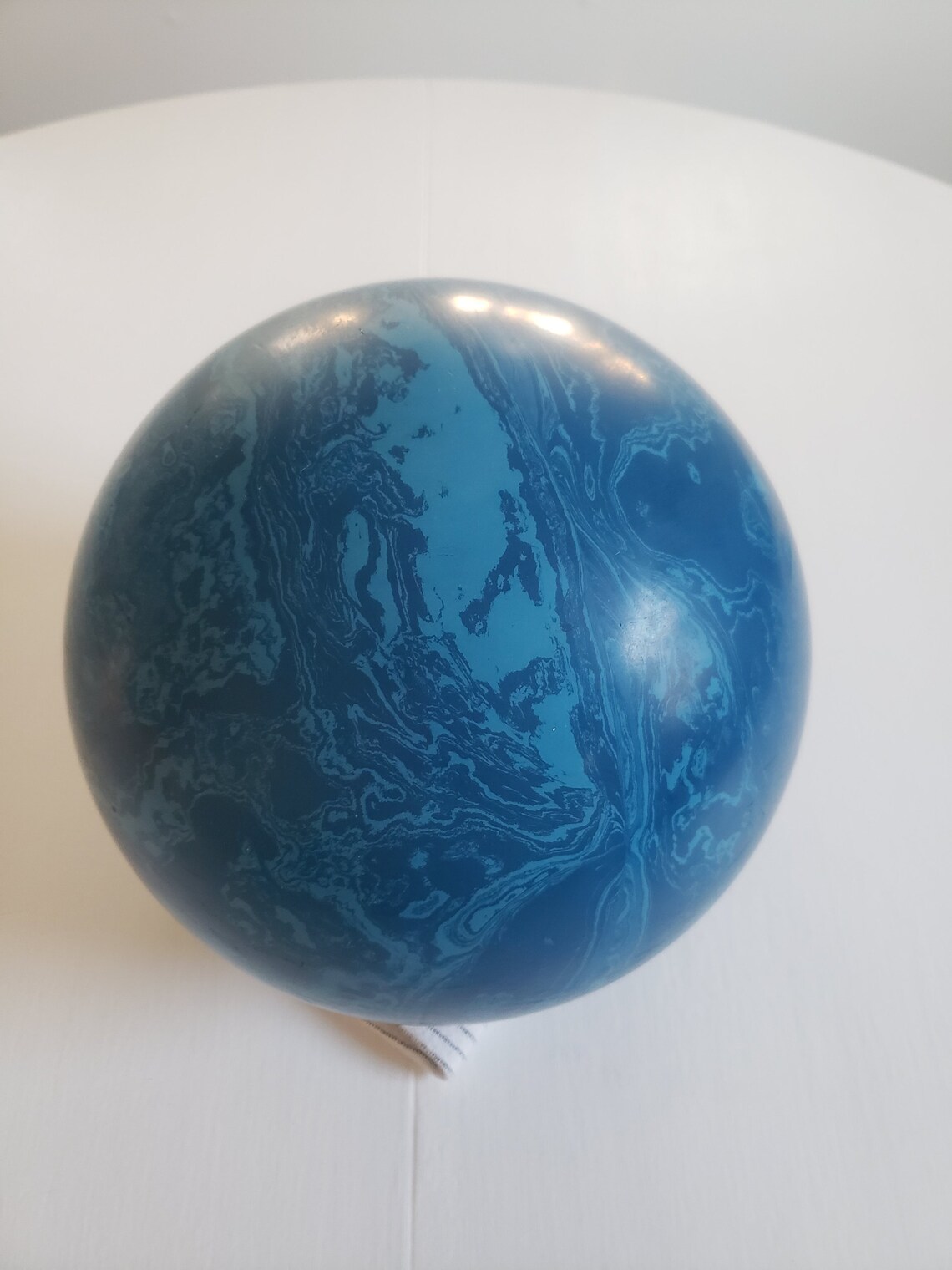 Vintage Brunswick Neptune Marbled Blue Bowling Ball 12.5 Lbs Etsy