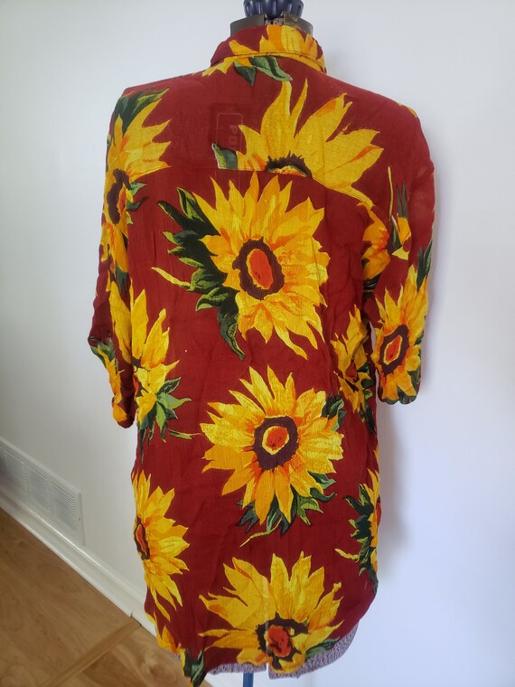 Vintage Point One Classics Sunflower Shirt --- Re… - image 5