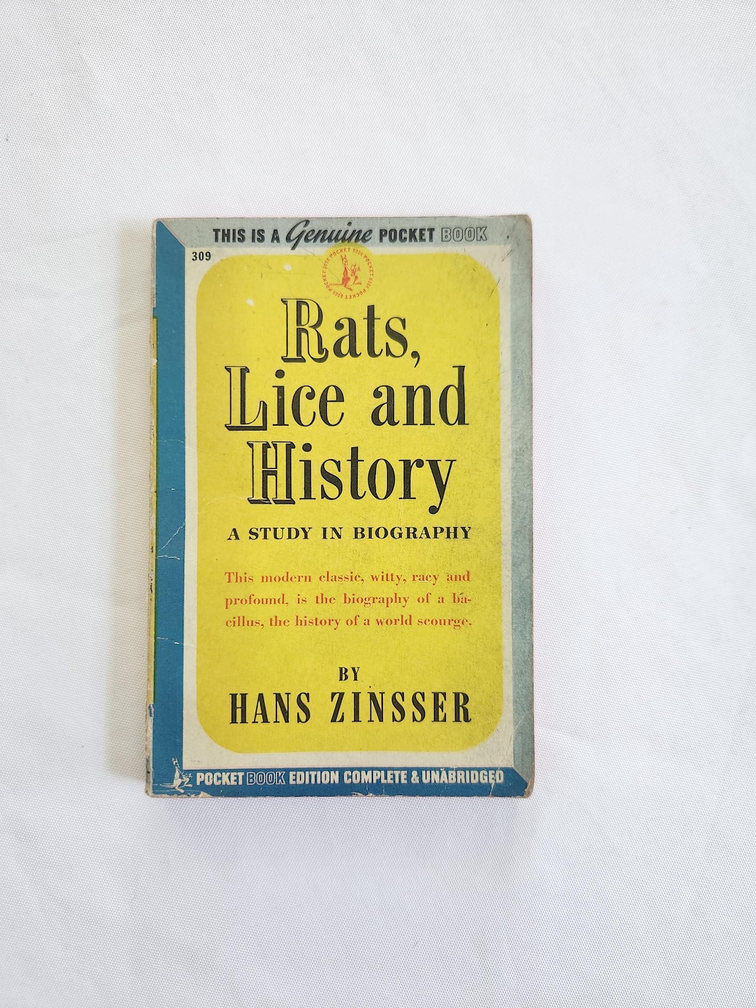 Rats, Lice and History by Hans Zinsser --- Vintage 1930s 1940s
