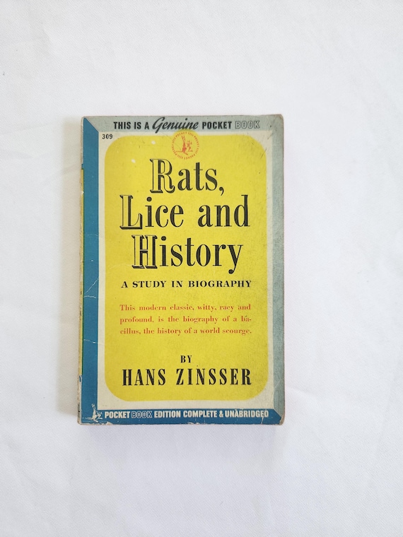 Rats, Lice and History by Hans Zinsser --- Vintage 1930s 1940s