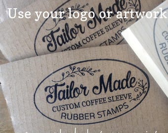 Logo de la pochette de café, logo personnalisé tampon en caoutchouc, timbre barista