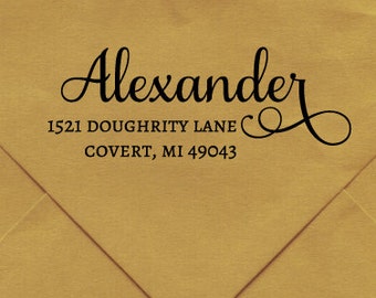 Wedding Gift Rubber Stamp,  Personalized Return Address Stamp, Custom Address Stamp,  Self-inking Stamp, Covert