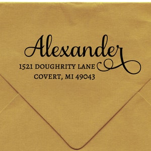 Wedding Gift Rubber Stamp,  Personalized Return Address Stamp, Custom Address Stamp,  Self-inking Stamp, Covert